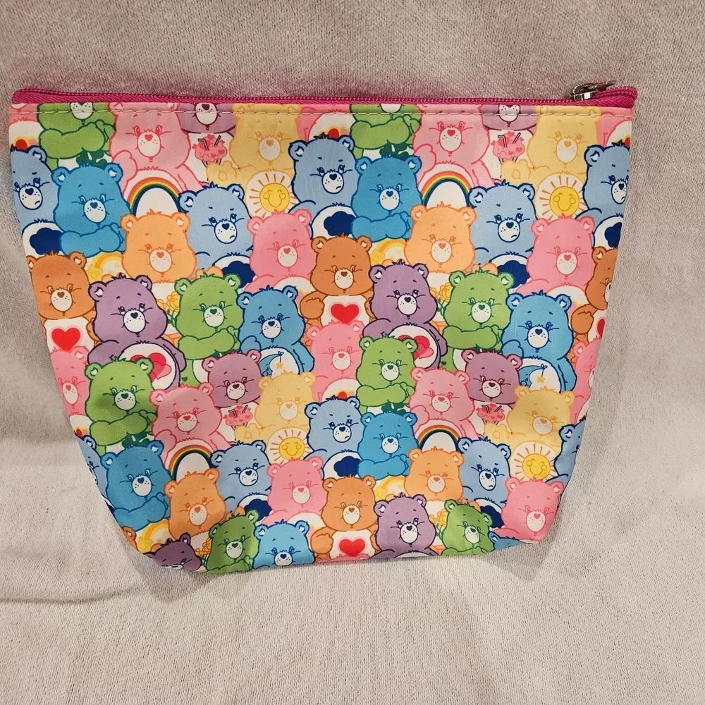 Colorful Carebear Bear Comestic Bag Pouch